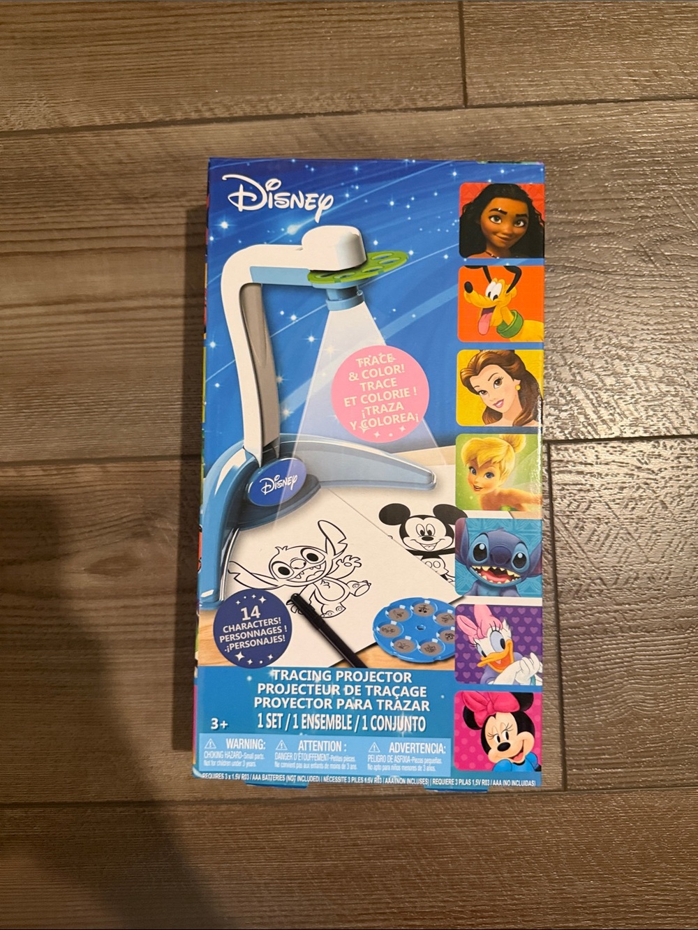 Disney Blue Tracing Projector with Multicolor Character Discs